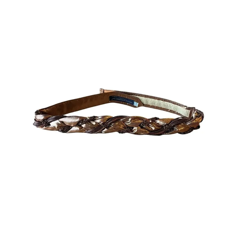 Ginnie Johansen Belt Bronze One Size Adjustable Closure Metallic Vintage Dallas